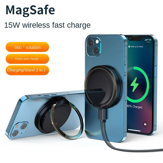 Strong Magnetic Charger for iPhone 13 Two-in-one Bracket with Wireless Charging Separate Magnetic Attraction Mobile Phone Stand