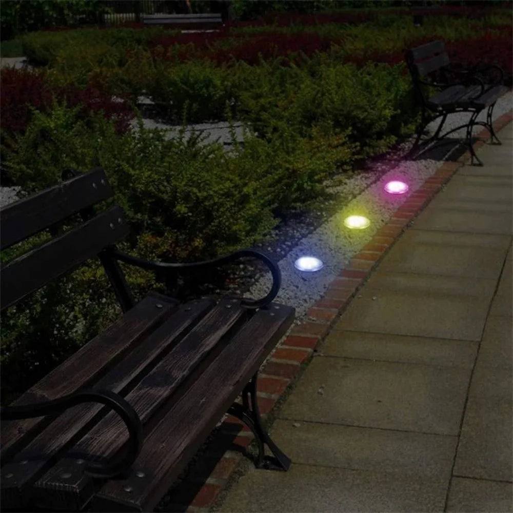 Solar Garden Floor Lamp IP65 Rated Outdoor Landscape Lighting Solar Powered with 8 LED Lights for Gardens and Outdoors