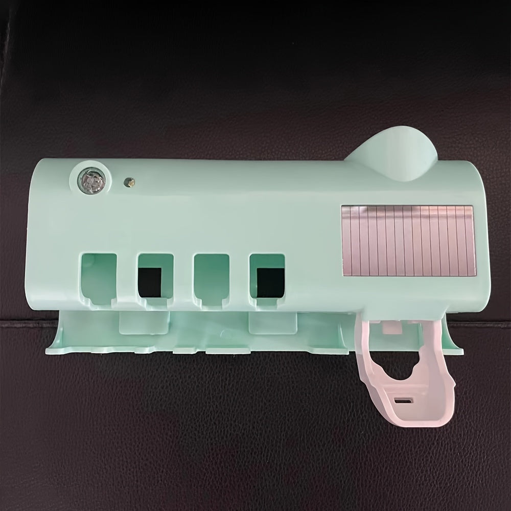 Toothbrush Sanitizer Holder, Intelligent UV With Squeezing Toothpaste Device, Wall Mounted UV Toothbrush Sanitizer Holder, Bathroom Toothbrush Sanitizer, Intelligent Toothbrush Sanitizer father's day gift