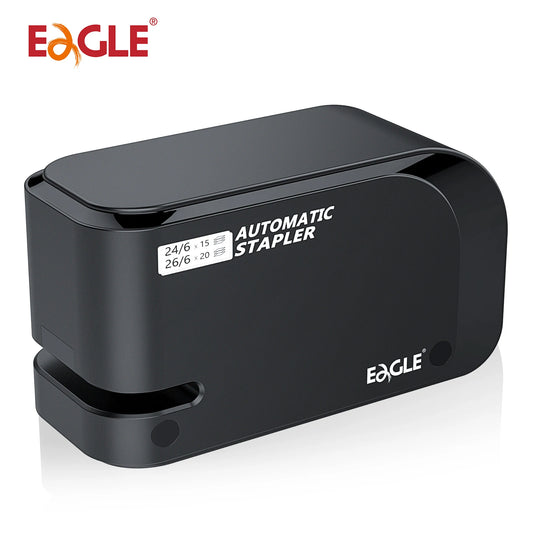 EAGLE automatic electric Stapler,  With free 2000 staples, 20-sheet capacity, Dual power supply, office,school binding supplies