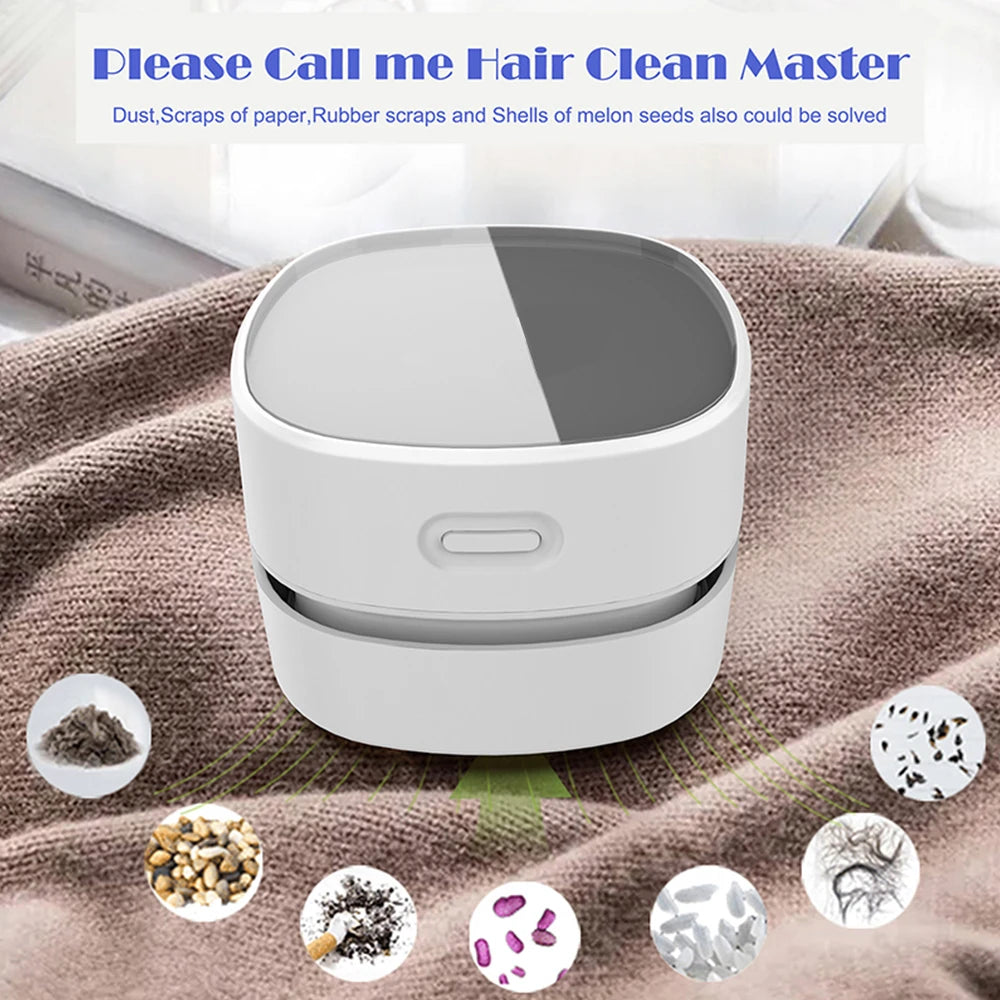 Desktop Cleaner Acrylic Top Pad Rechargeable Portable Mini Vacuum Cleaner