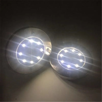 Solar Garden Floor Lamp IP65 Rated Outdoor Landscape Lighting Solar Powered with 8 LED Lights for Gardens and Outdoors