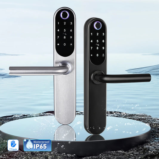 304 Stainless Steel Smart Lock Aluminum Sliding Door Keyless Home Security TUYA TTlock Waterprooof Door Lock