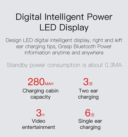 TWS Bluetooth Headset Wireless Earbuds E6S Noise Cancelling Earphones with Microphone Headphones