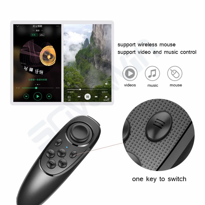 Shinecon Virtual Reality Stereo Helmet Headphone 6.0 VR Version 3D Headset with Remote Control for IOS Android