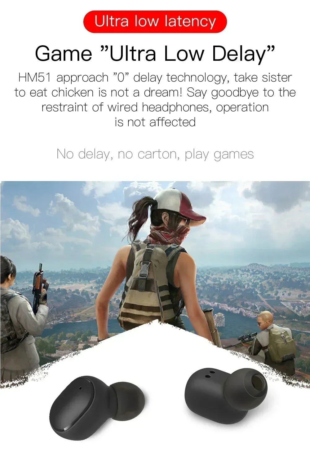 TWS Bluetooth Headset Wireless Earbuds E6S Noise Cancelling Earphones with Microphone Headphones