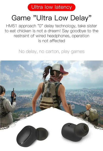 TWS Bluetooth Headset Wireless Earbuds E6S Noise Cancelling Earphones with Microphone Headphones