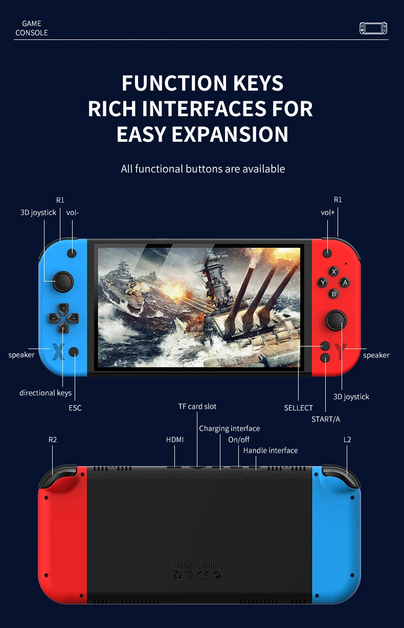 Game Console Arcade high-definition portable handheld For PSP/PS1 nostalgic retro TV Gaming Controller