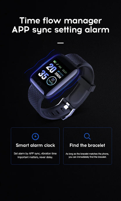 116plus Smart Watch Men and Women Full Touch Screen Sport Fitness Watch Man IP67 Waterproof Bluetooth For Ios Android Smartwatch