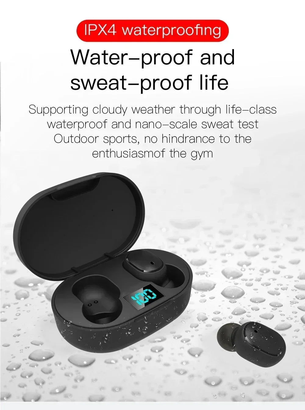 TWS Bluetooth Headset Wireless Earbuds E6S Noise Cancelling Earphones with Microphone Headphones